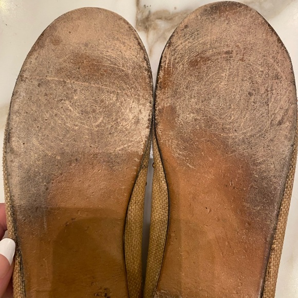 Alaia Studded Raffia and Suede Ballet Flats - Picture 11 of 13